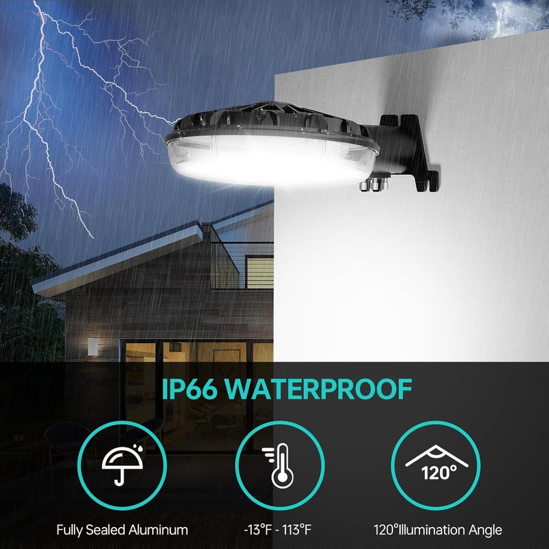 JOY ANAN LED Barn Light, 150W Dusk to Dawn LED Outdoor Light with 20000LM 6500K Daylight, IP66 Waterproof Security Exterior Street with 150°Adjustable Angle, Easy to Install-4 Pack - Image 3